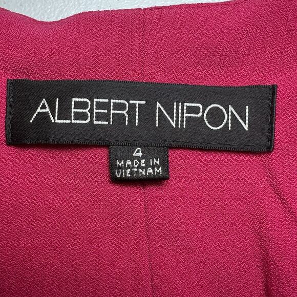 Albert Nipon Hot Pink Women’s Blazer Size 4 One Button Closure - Picture 5 of 7